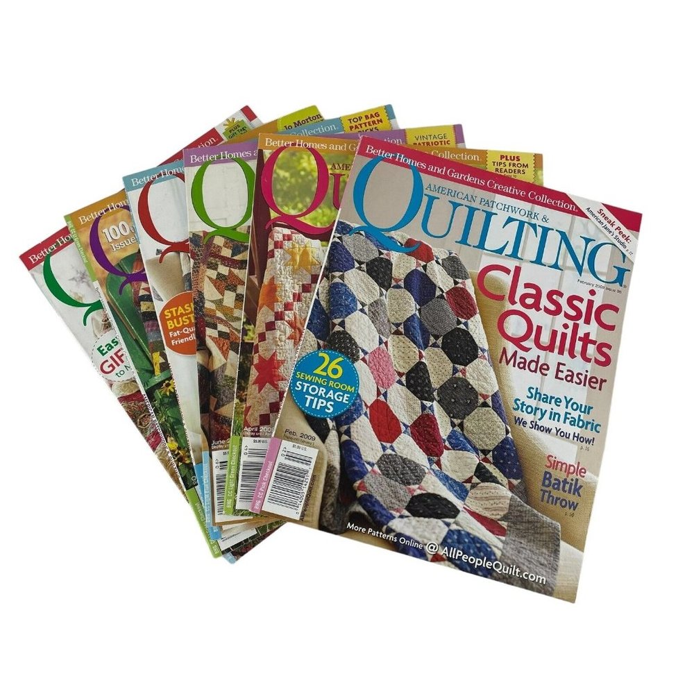 Better Homes & Gardens American Patchwork‎ & Quilting Magazines Full Year 2009
